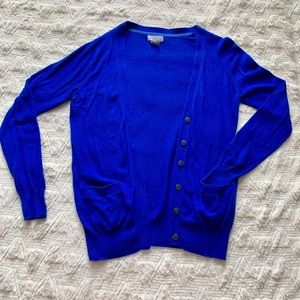Cashmere Blend Blue Cardigan